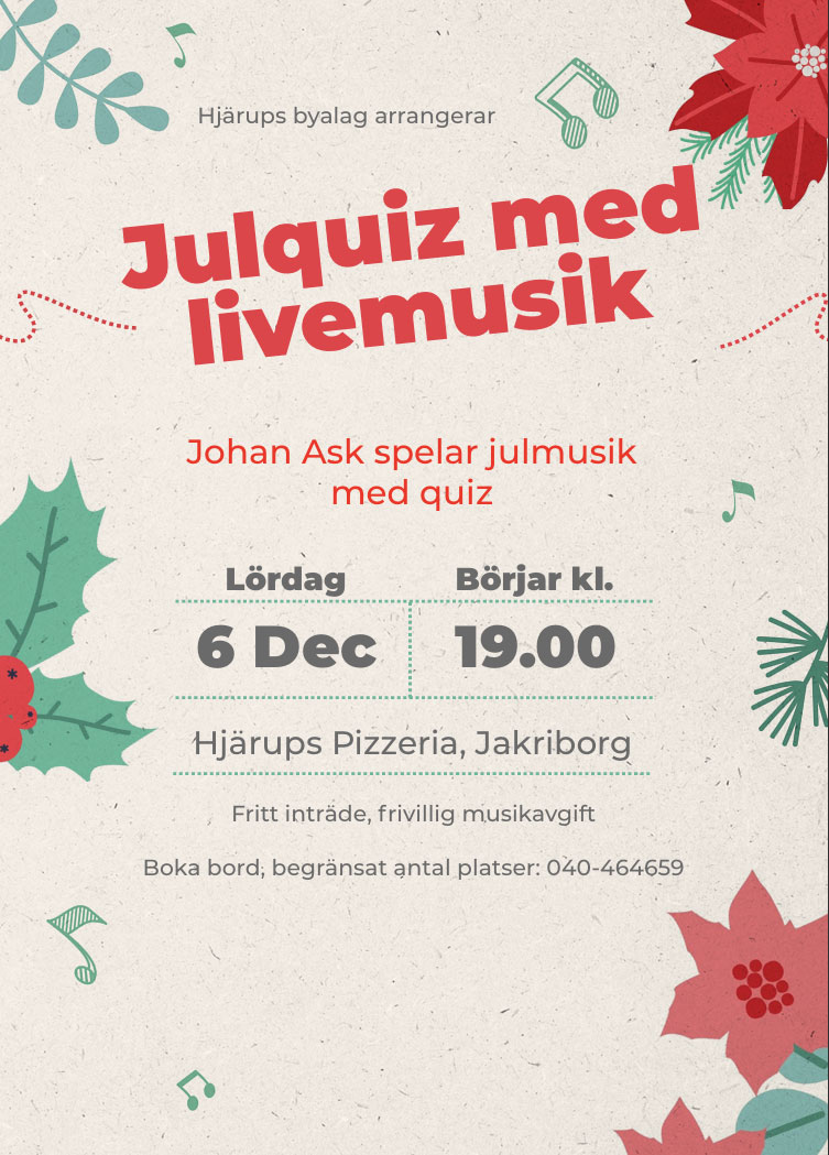 Musikkväll med quiz