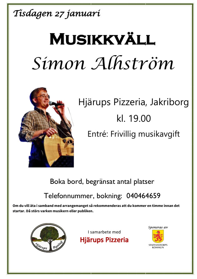 Musikkväll Simon Ahlström