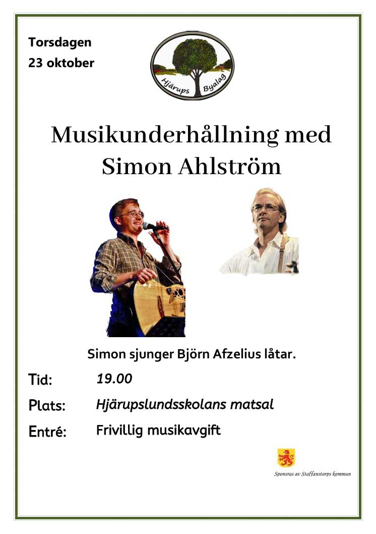 Musikunderhållning med Simon Ahlström